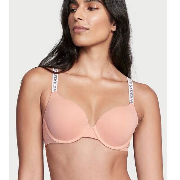 Victoria's Secret 36C Peach Cheetah Lightly Lined Demi Bra - Picture 1 of 10